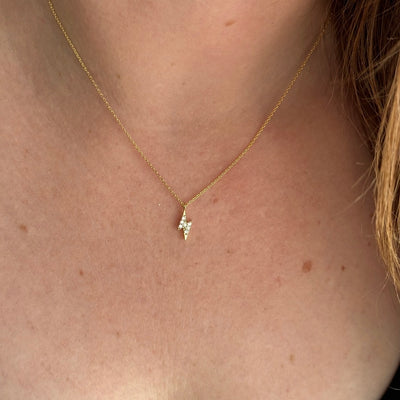 CZ LIGHTNING BOLT NECKLACE