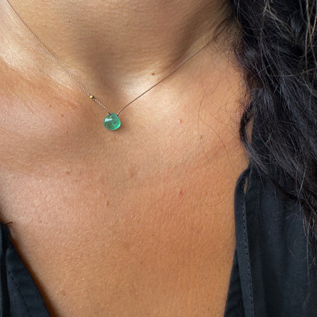 GREEN TOURMALINE PENDANT NECKLACE