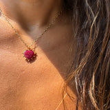 ALL MINE GEMSTONE HEART NECKLACE