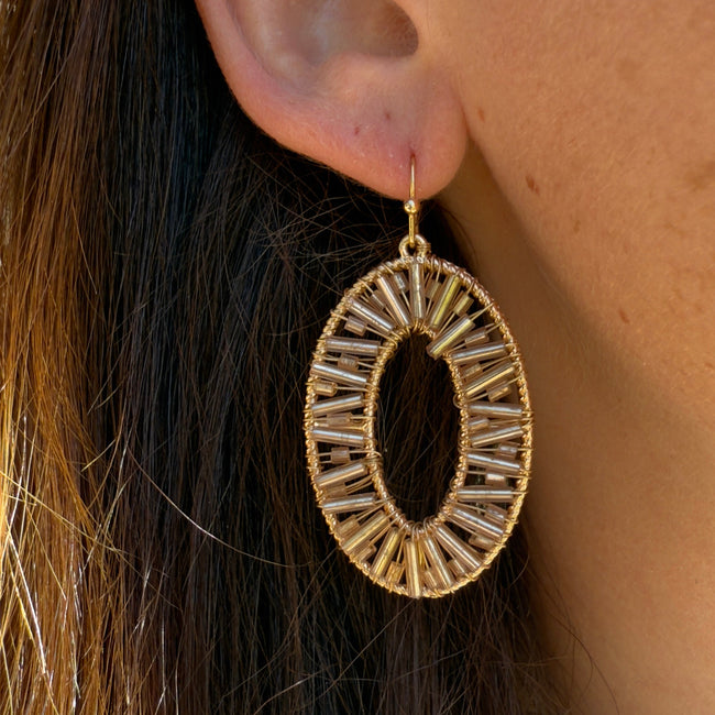 OVAL CONFETTI EARRINGS