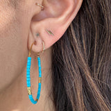 AZTEC BEADED HOOPS