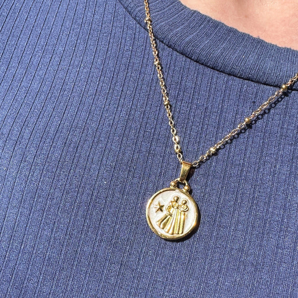 ZODIAC CONSTELLATION DISC NECKLACE