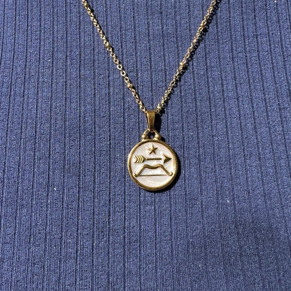 ZODIAC CONSTELLATION DISC NECKLACE