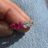 ARABELLA LAB GROWN DIAMOND AND RUBY ETERNITY BAND