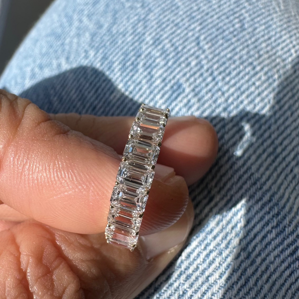 ARIA EMERALD CUT 1/2 LAB GROWN ETERNITY BAND