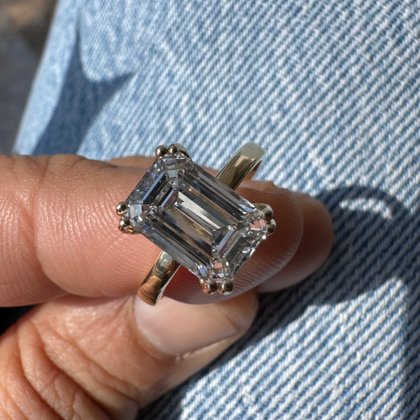 CAMILLE EMERALD CUT SOLITAIRE LAB GROWN ENGAGEMENT RING