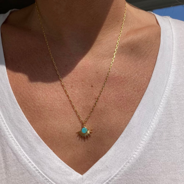 TURQUOISE SUN NECKLACE