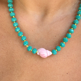 BEADED CONCH NECKLACE