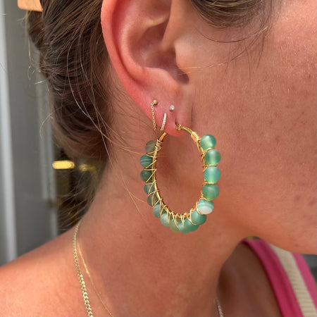 IBIZA BEADED HOOPS