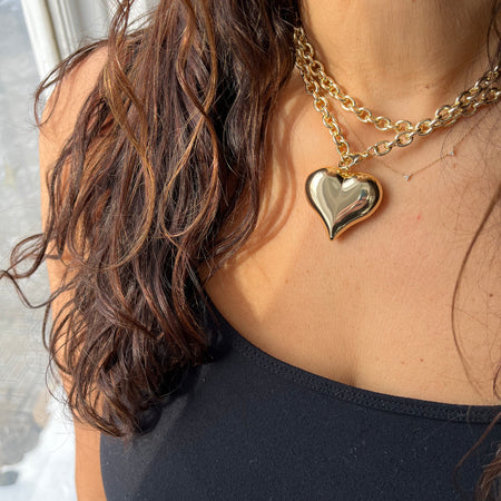 GOLDEN LOVE CHARM NECKLACE