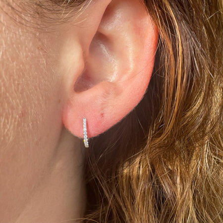 STARRY NIGHT EMERALD DROP HOOP EARRINGS