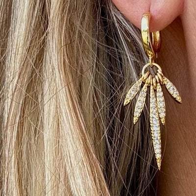 MIDNIGHT FRINGE HOOPS