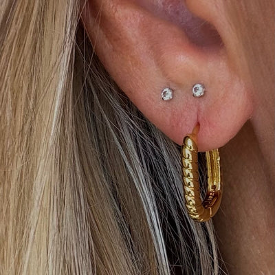 WOVEN EDGE HOOPS