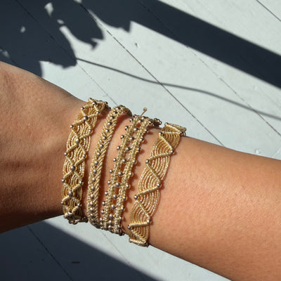 BEADED GOLD BRACELET