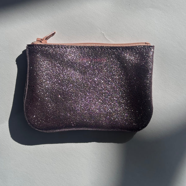 SPARKLE LAVENDER ZIP POUCH