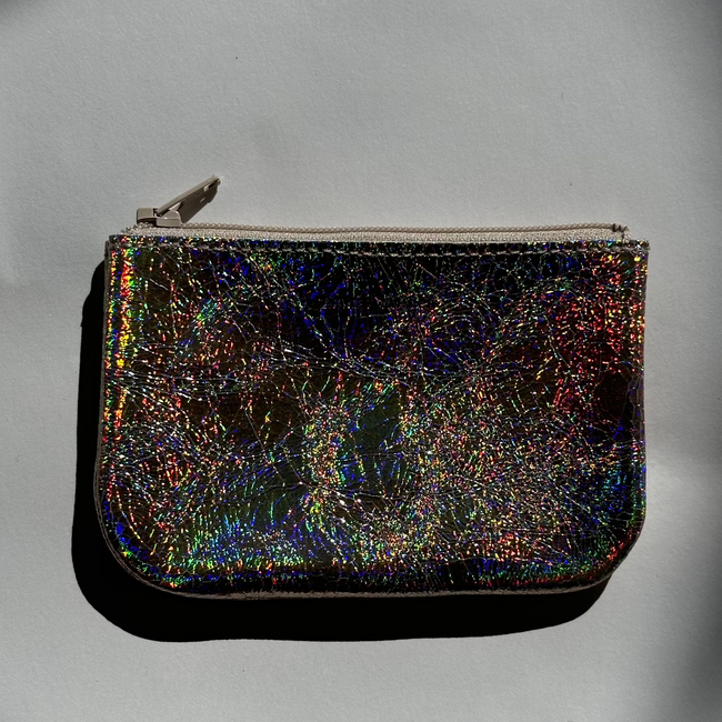 HOLOGRAM GOLDEN ZIP POUCH