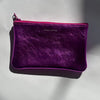 HOLOGRAM FUSCHIA ZIP POUCH