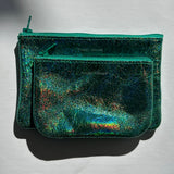 IRIDESCENT JADE ZIP POUCH