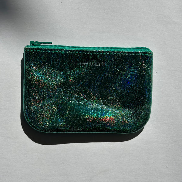 IRIDESCENT JADE ZIP POUCH