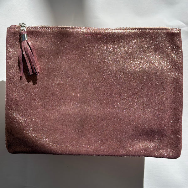 SPARKLE PEACH ZIP POUCH