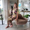 PINK PEACOCK PALACE TWO PIECE LOUNGE SET