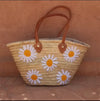 DAISY STRAW TOTE BAG