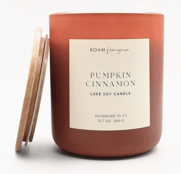 PUMPKIN + CINNAMON SOY CANDLE