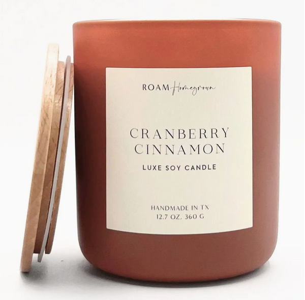 CRANBERRY CINNAMON SOY CANDLE