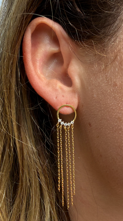 GOLDEN FRINGE STUDS