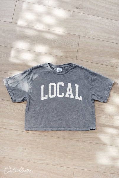 LOCAL Cropped Mineral Graphic Top