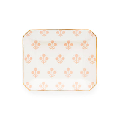 SMALL ROSE FLORAL TRINKET TRAY