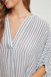 STRIPE OVERSIZED SHIRT TOP