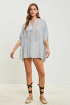 STRIPE OVERSIZED SHIRT TOP
