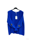 Thick cardigan with mohair and stars at the elbows #3559