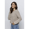 JT9063- TWEED THICK CARDIGAN SWEATER