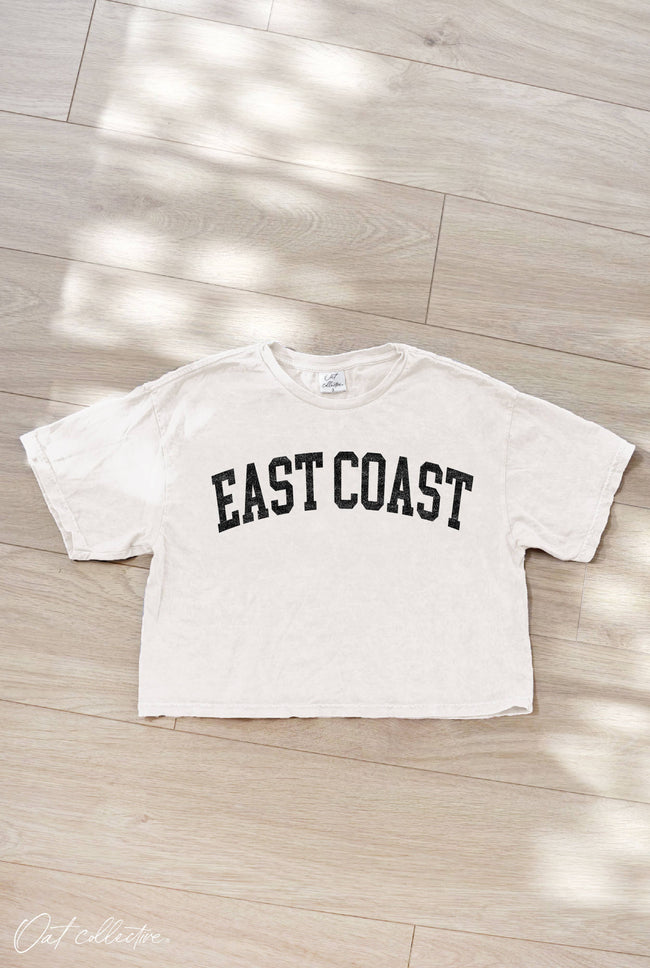 EAST COAST Cropped Mineral Graphic Top