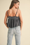 T4101   CROCHET CONTRASTED TANK TOP