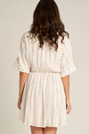 Sequin Stripe Kimono Sleeve Mini Dress