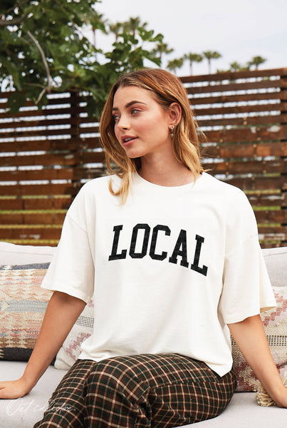 LOCAL Cropped Mineral Graphic Top