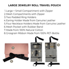 Large Jewelry Roll, Travel Pouch, Pink/Blush