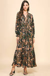 PRINT TIERED MAXI DRESS - 5548D