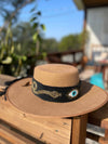 Hand beaded evil eye and snake belt or Hat Band