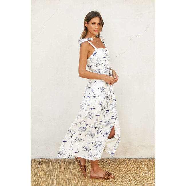 Oceanica Button Down Midi Dress