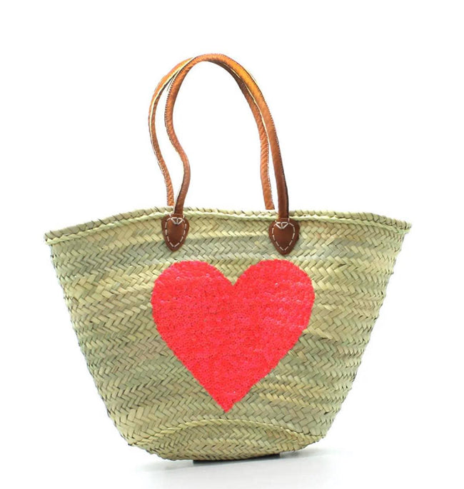 French Basket Tote Bag with Double Handles