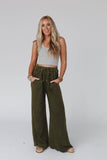 Relaxing Robin Wide Leg Pant - New Olive