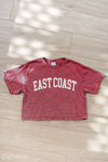 EAST COAST Cropped Mineral Graphic Top