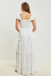 SMOCKED TIERED MAXI DRESS