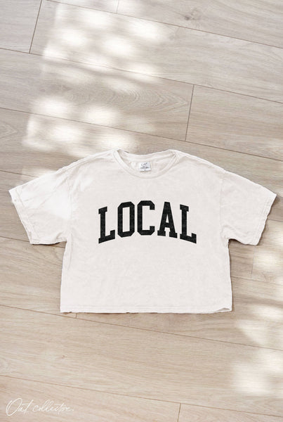 LOCAL Cropped Mineral Graphic Top
