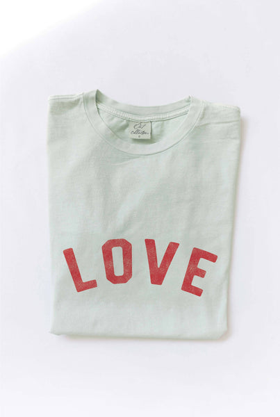 LOVE Mineral Washed Graphic Top