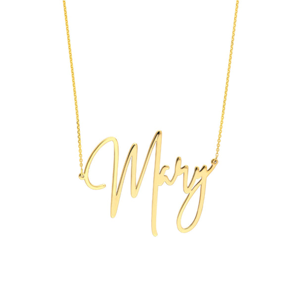 SIGNATURE FONT NAMEPLATE NECKLACE